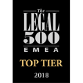 Legal500 Top Tier 2018